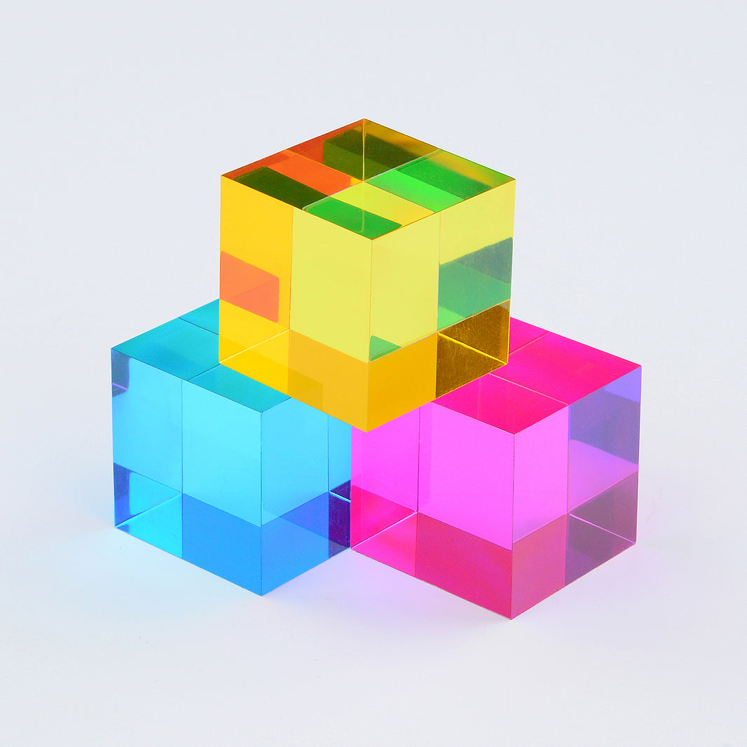 Step into a world of colour and curiosity. – CMY Cubes